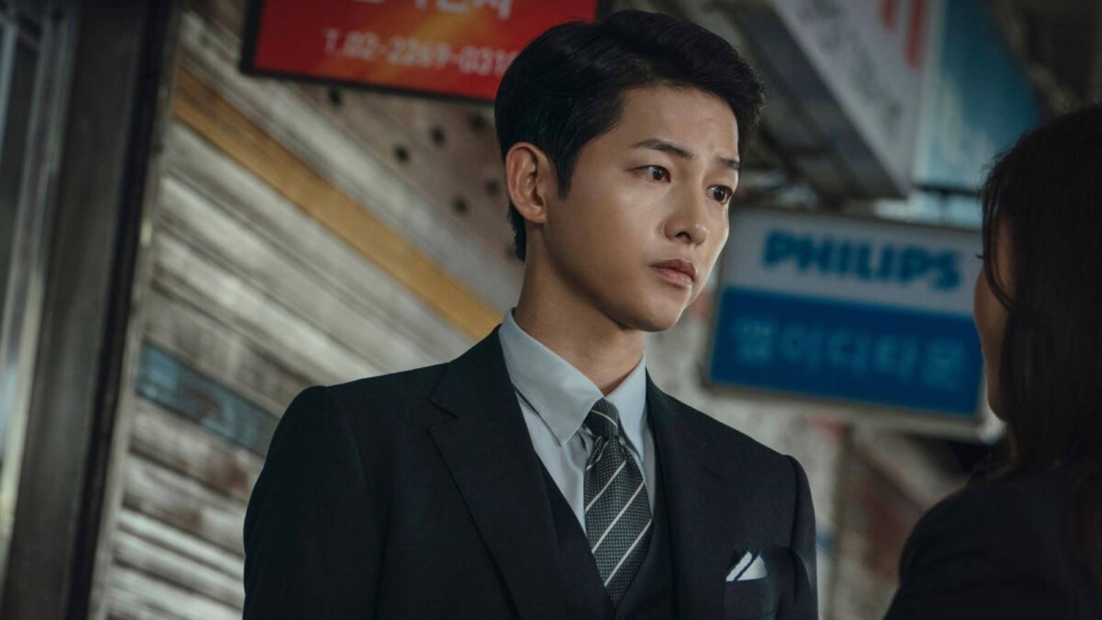 Song Joong-ki as Vincenzo Cassano in Vincenzo.