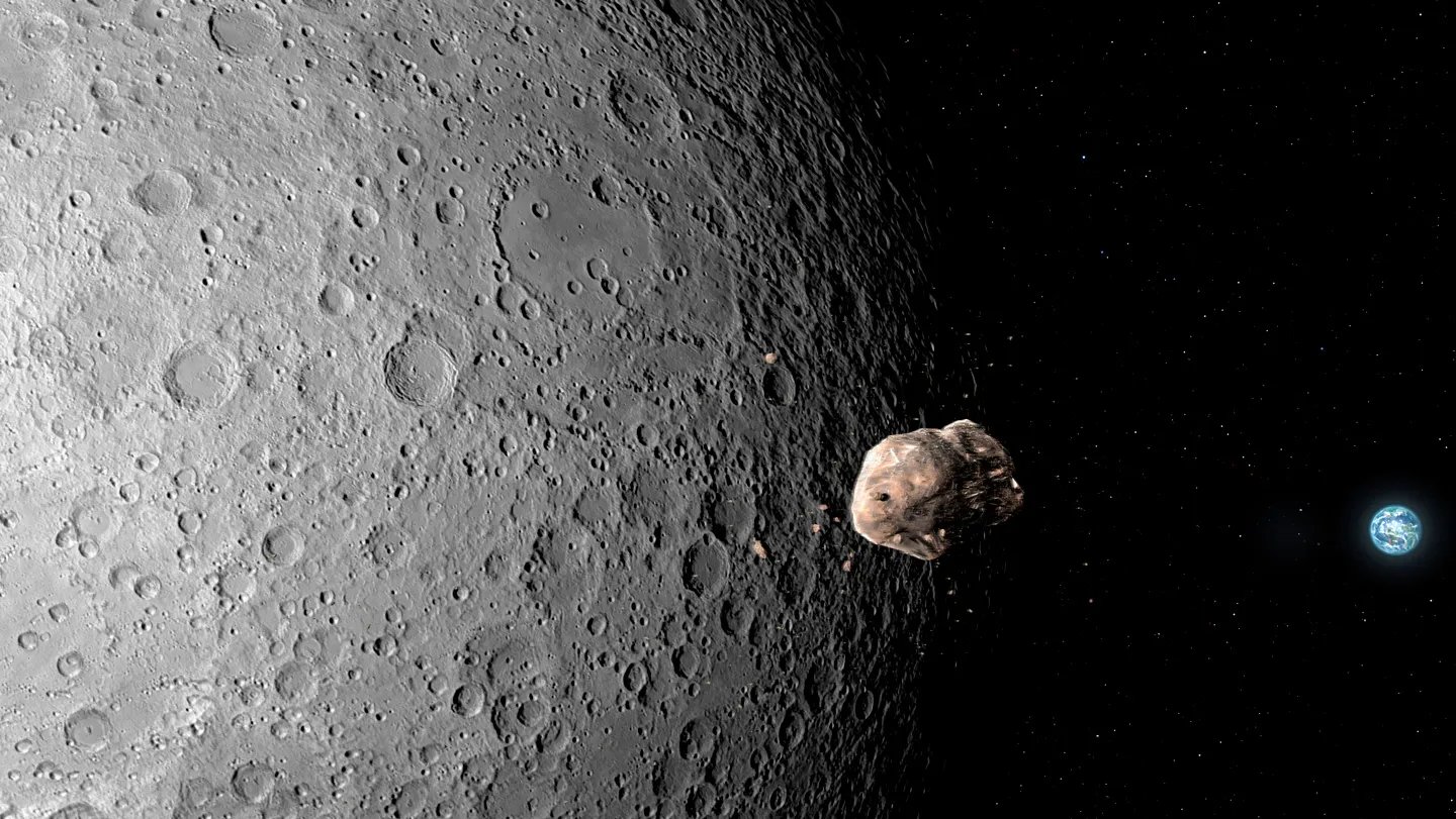 The probability of asteroid 2024 YR4 striking the moon is currently about 4 percent. MARK GARLICK...