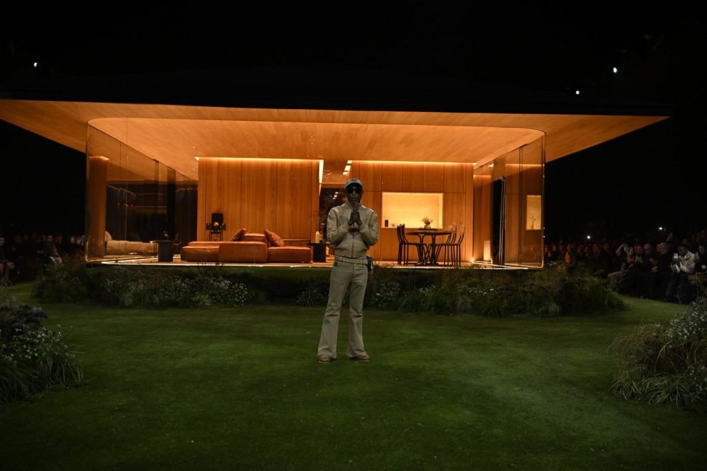 Pharrell Williams on the runway on the runway at the Louis Vuitton Men’s Fall/Winter 2026 fashi...