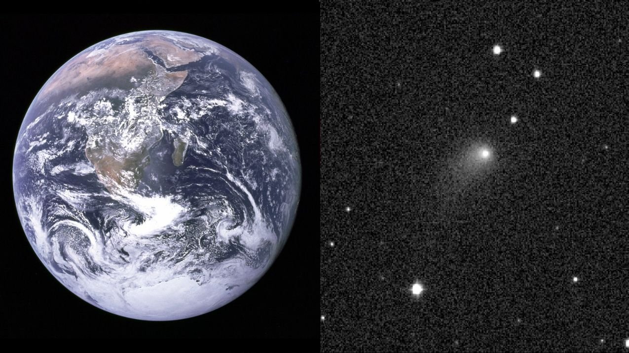 (Image credit: Image right: NASA/JPL-Caltech/IRSA/ZTF. Image left: NASA)