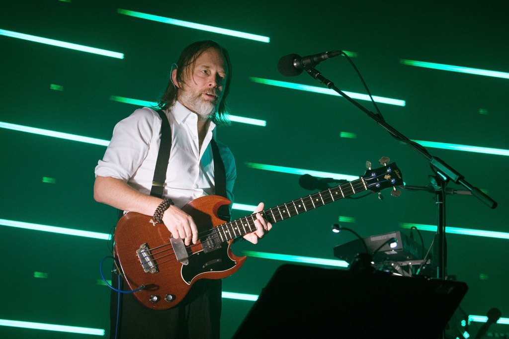 Thom Yorke of Radiohead, pictured with The Smile, performed at Philharmonie de Paris on June 6, 2...