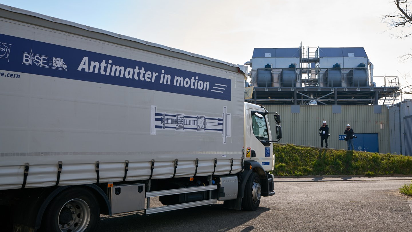 Scientists at CERN transported antimatter in a truck (shown) for the first time. CERN