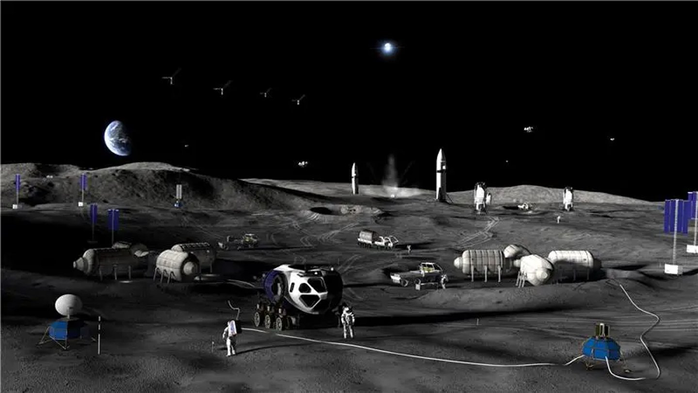 the mid-2030s, NASA’s proposed moon base (illustrated) will be capable of sustaining humans for...