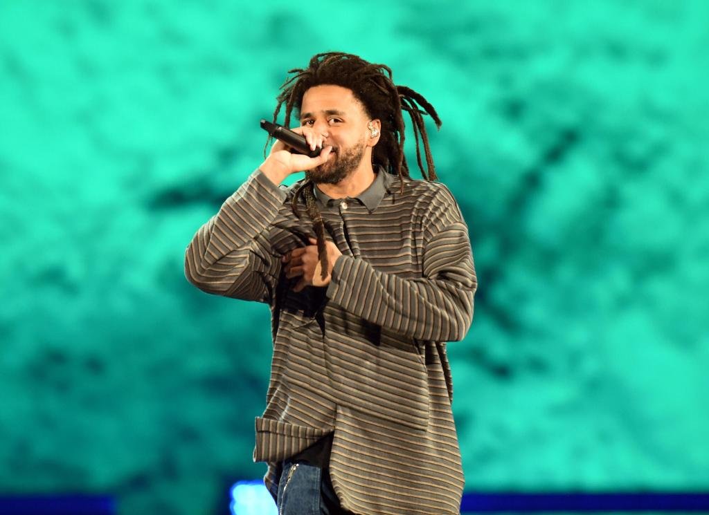 J. Cole performs onstage at the 2023 iHeartRadio Music Festival at the T-Mobile Arena on Septembe...