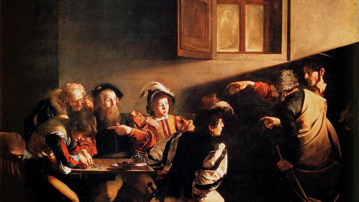Caravaggio, Vocazione di san Matteo, 1599-1600