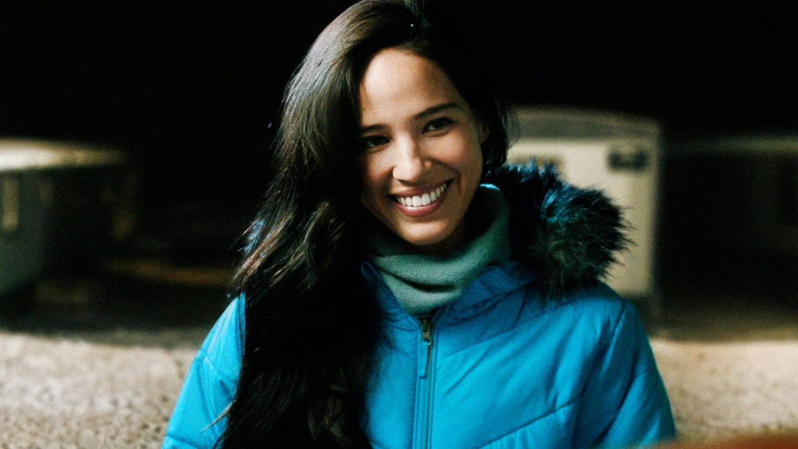 Kelsey Asbille smiles as Natalie in Wind River.