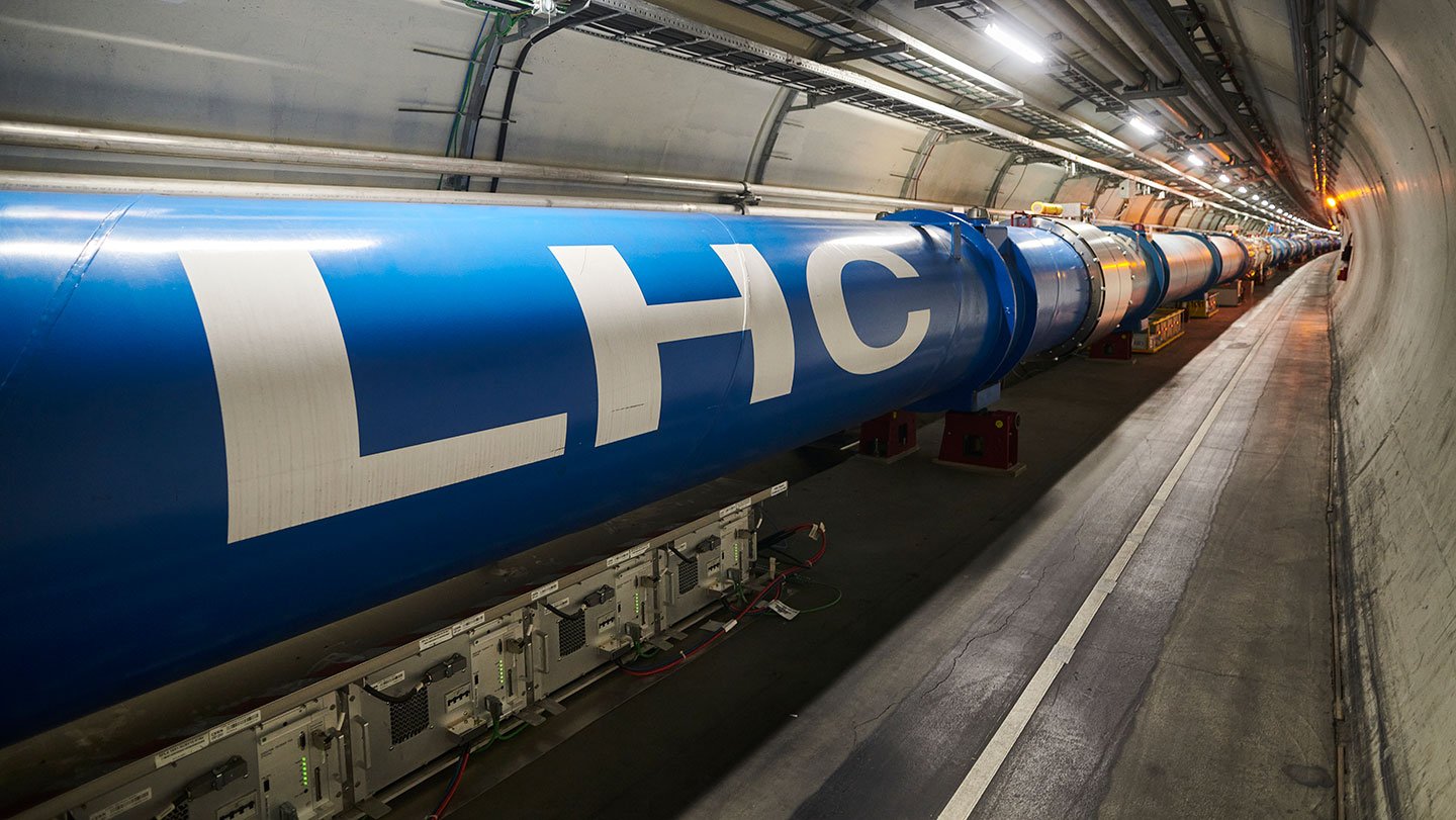 The Large Hadron Collider accelerated protons in its underground tunnel (shown). It’s now been ...