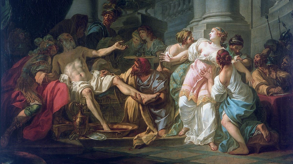 A morte de Sêneca, Jacques-Louis David (1748–1825)