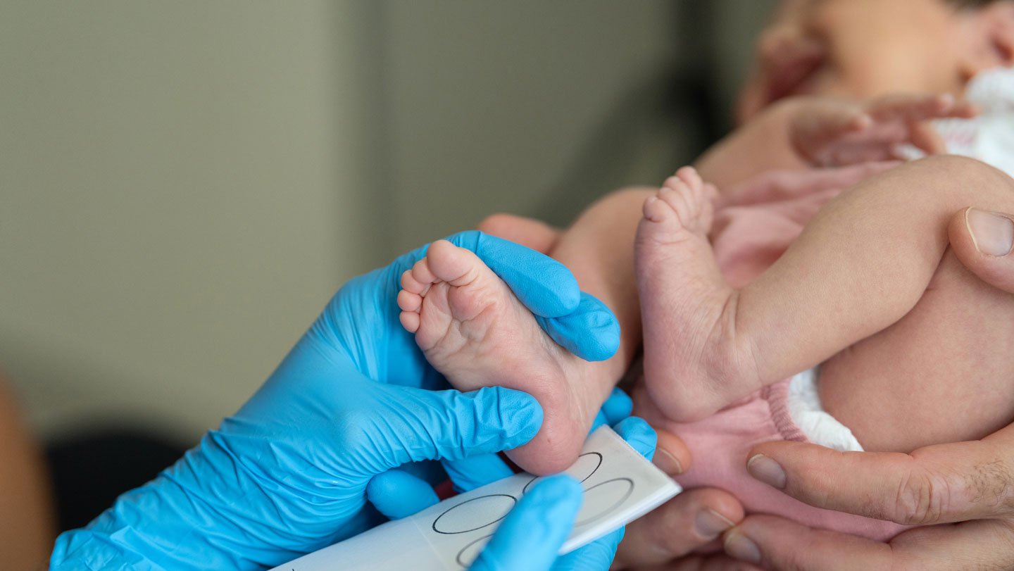 Newborns in the United States are screened for dozens of conditions using blood taken from a heel...