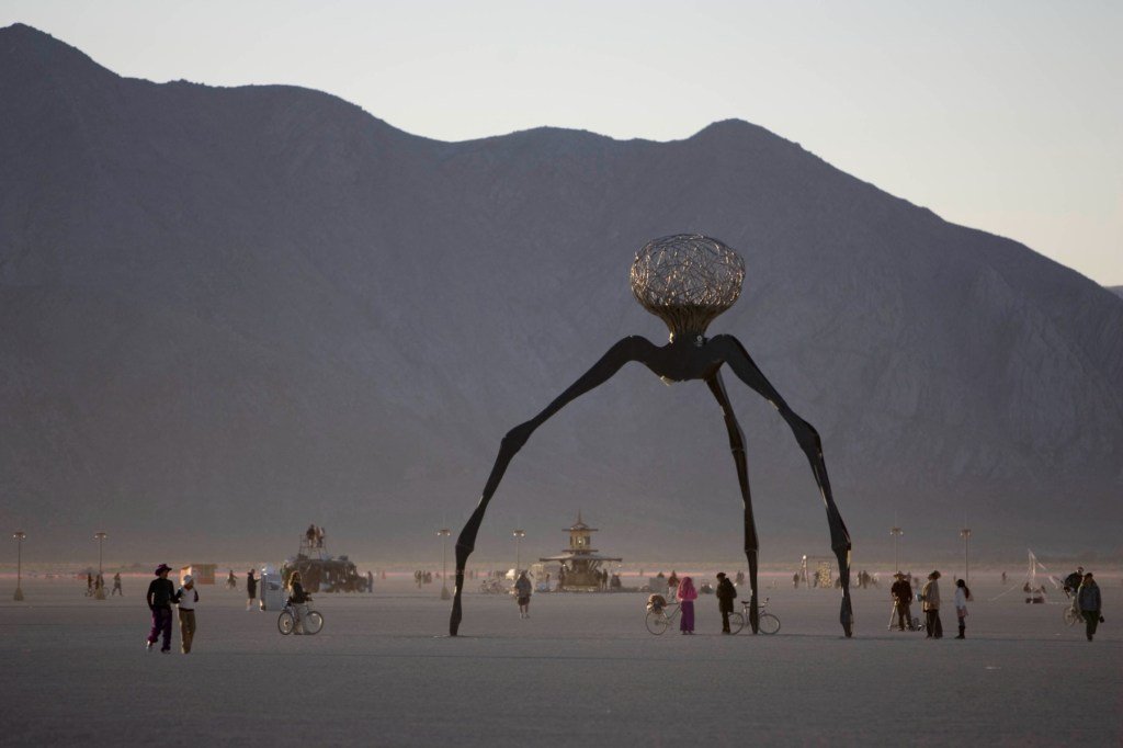 Art structure on the Playa on Friday, September 31, 2006, part of the Burning Man Festival in the...