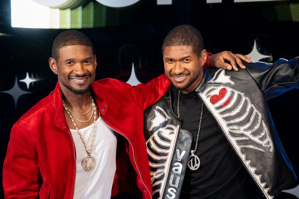 Usher with his new wax figure at Madame Tussauds Las Vegas on Sept. 2, 2026. Courtesy of Madame T...
