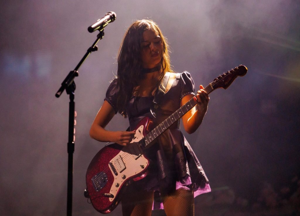 Olivia Rodrigo perfroms during “The Unraveled Tour” with the first of 2 sold-out shows at Peo...