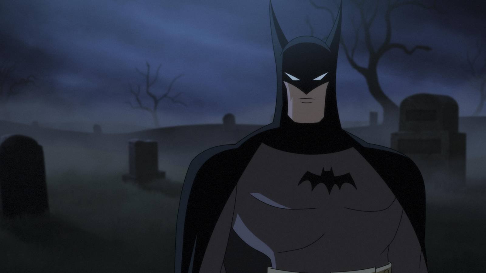 Batman standing in a graveyard in Batman: Caped Crusader