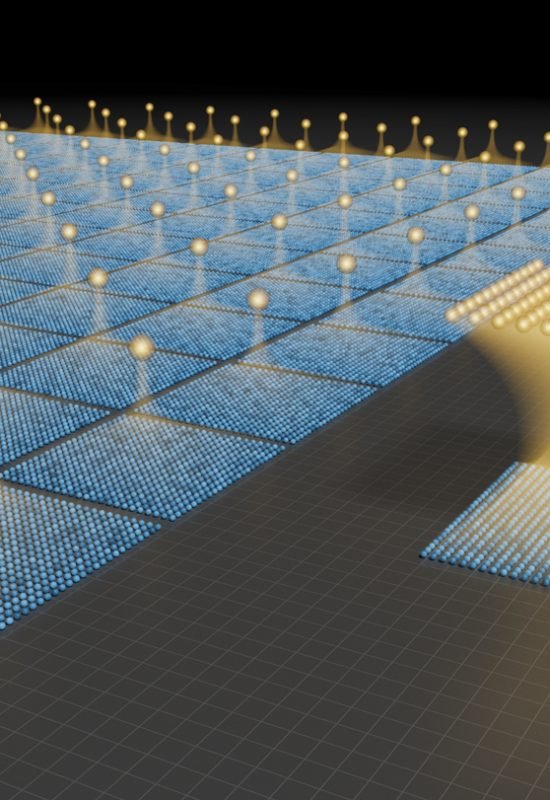 Error correction schemes make reliable logical qubits (gold) from error-prone physical qubits (bl...