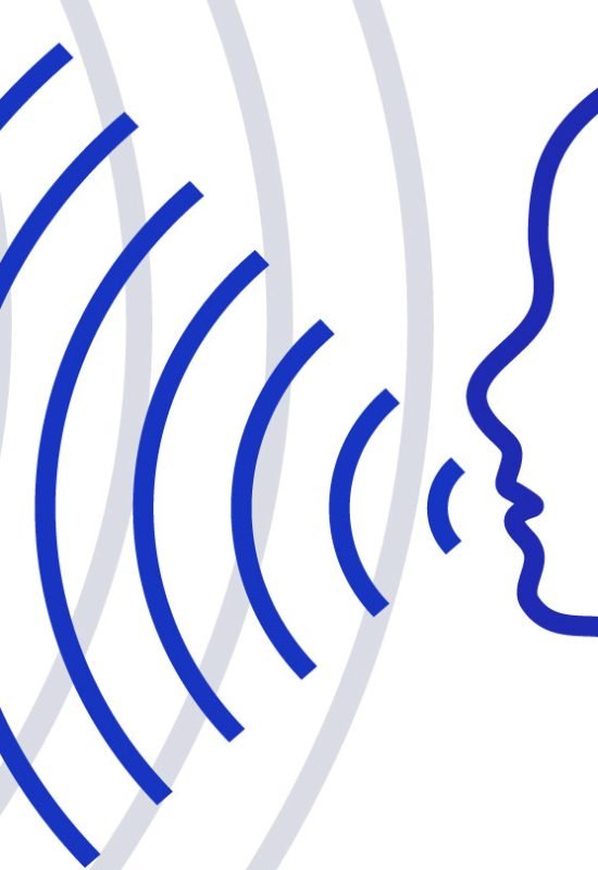 When humans echolocate, they send out a sound, typically a click (dark blue) and listen for the r...